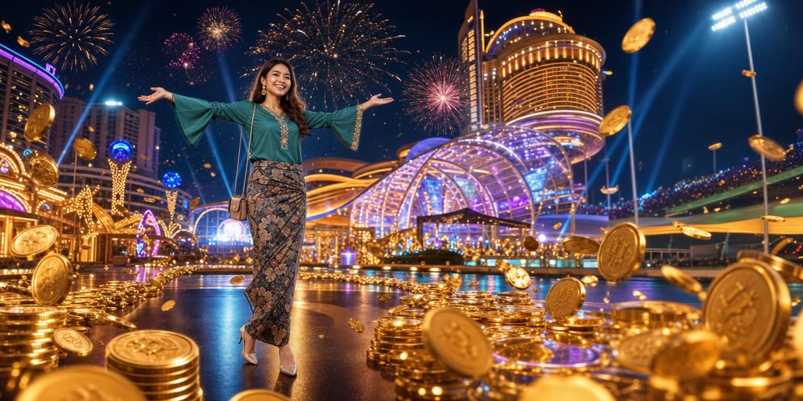Permainan slot hari raya di Genting Highlands Malaysia dengan suasana perayaan
